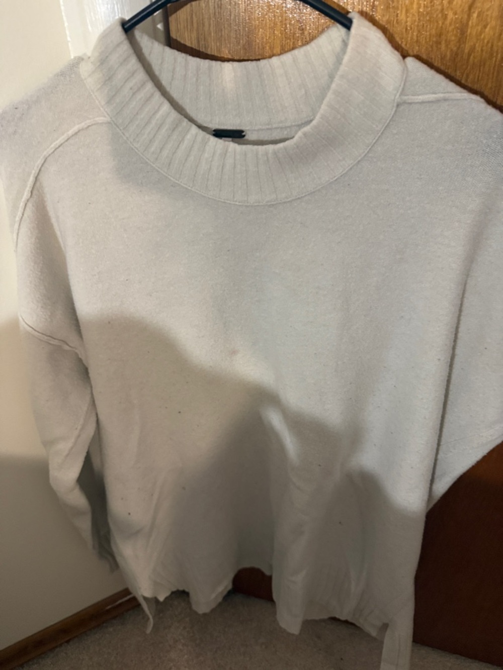 Free People Ivory Ribbed-Neck Sweater - Picture 2 of 2